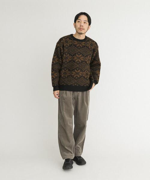 EKAL(エカル)の「ノルディックニットプルオーバー(ニット/セーター・メンズ・ブラウン/レッド・MEDIUM/LARGE)」の8枚目の写真