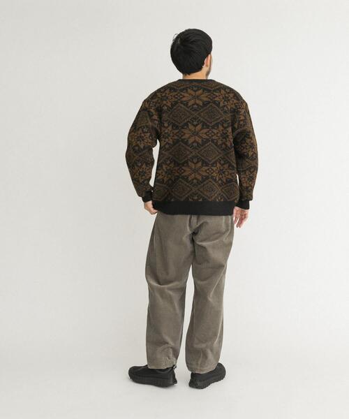 EKAL（エカル）の「ノルディックニットプルオーバー（ニット/セーター・メンズ・ブラウン/レッド・MEDIUM/LARGE）」の3枚目の写真