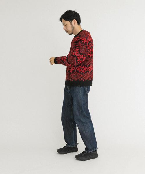 EKAL（エカル）の「ノルディックニットプルオーバー（ニット/セーター・メンズ・ブラウン/レッド・MEDIUM/LARGE）」の10枚目の写真