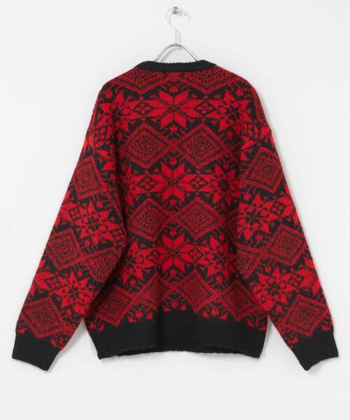 EKAL（エカル）の「ノルディックニットプルオーバー（ニット/セーター・メンズ・ブラウン/レッド・MEDIUM/LARGE）」の14枚目の写真