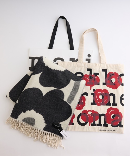 marimekko（マリメッコ）の「【Gift / ノベルティ付】Unikko / Blanket 130ｘ180cm（ブランケット・レディース・グレー・FREE）」の4枚目の写真