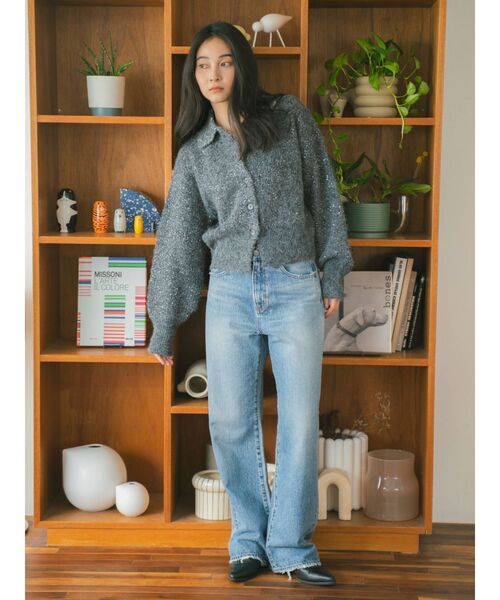 Ungrid（アングリッド）の「スパンコールポロニットカーディガン（カーディガン/ボレロ・レディース・チャコールグレー/オレンジ/ベージュ・FREE）」の8枚目の写真