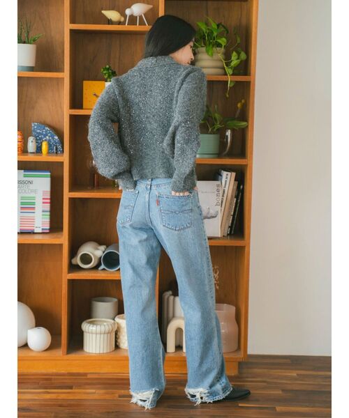 Ungrid（アングリッド）の「スパンコールポロニットカーディガン（カーディガン/ボレロ・レディース・チャコールグレー/オレンジ/ベージュ・FREE）」の9枚目の写真