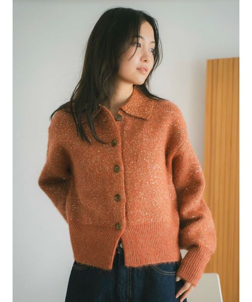 Ungrid（アングリッド）の「スパンコールポロニットカーディガン（カーディガン/ボレロ・レディース・チャコールグレー/オレンジ/ベージュ・FREE）」の13枚目の写真