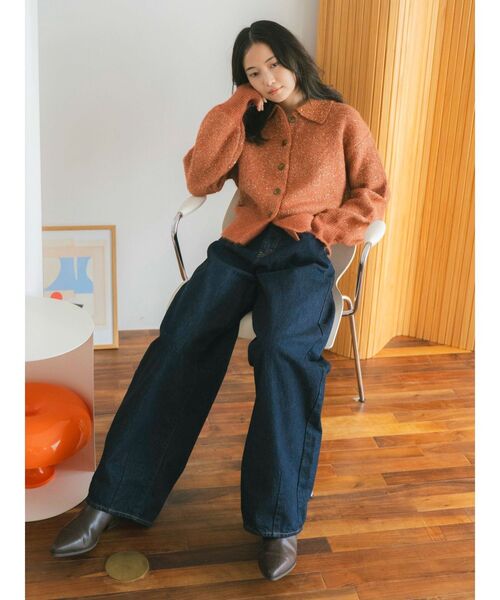 Ungrid（アングリッド）の「スパンコールポロニットカーディガン（カーディガン/ボレロ・レディース・チャコールグレー/オレンジ/ベージュ・FREE）」の14枚目の写真