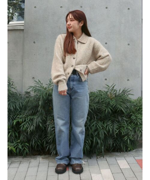 Ungrid（アングリッド）の「スパンコールポロニットカーディガン（カーディガン/ボレロ・レディース・チャコールグレー/オレンジ/ベージュ・FREE）」の18枚目の写真