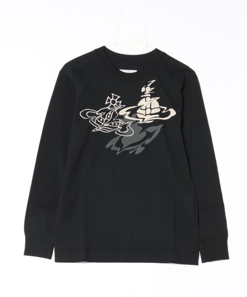 Vivienne Westwood(ヴィヴィアンウエストウッド)の「LIQUID ORB LONG SLEEVE T-SHIRT(Tシャツ/カットソー・レディース・ブラック/ホワイト・40/38/36)」の2枚目の写真