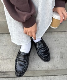 CIAOPANIC TYPY（チャオパニックティピー）の「ギャザーデザインアソート素材フラットローファー（ローファー・レディース）」