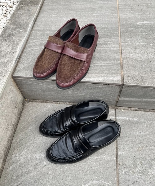 靴 レザー ローファー ブラック クリー ラボキゴシ Creer RABOKIGOSHI オールウェザー対応ローファー