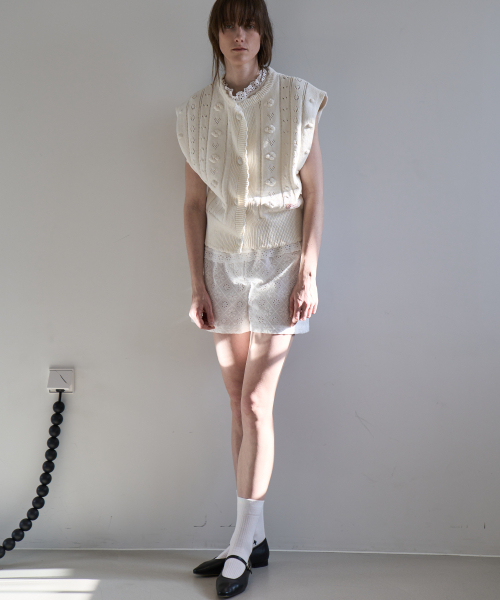 GRIDAJ(クリダジェイ)の「グリダ.J JQDニットベスト _ アイボリー(ニット/セーター・レディース・アイボリー・FREE)」の5枚目の写真