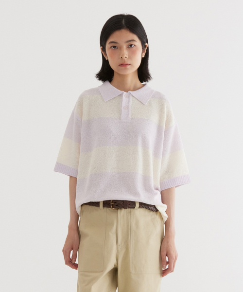 Lagby half‑hood knit, светло‑фиолетовый