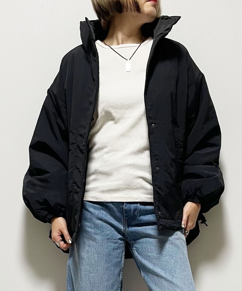 Fizz(フィズ)の「ハイネック中綿ブルゾン(ブルゾン・レディース・ブラック/モカ/アイボリー/オリーブ・M)」の1枚目の写真