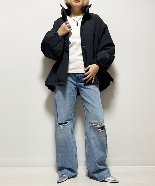 Fizz(フィズ)の「ハイネック中綿ブルゾン(ブルゾン・レディース・ブラック/モカ/アイボリー/オリーブ・M)」の12枚目の写真