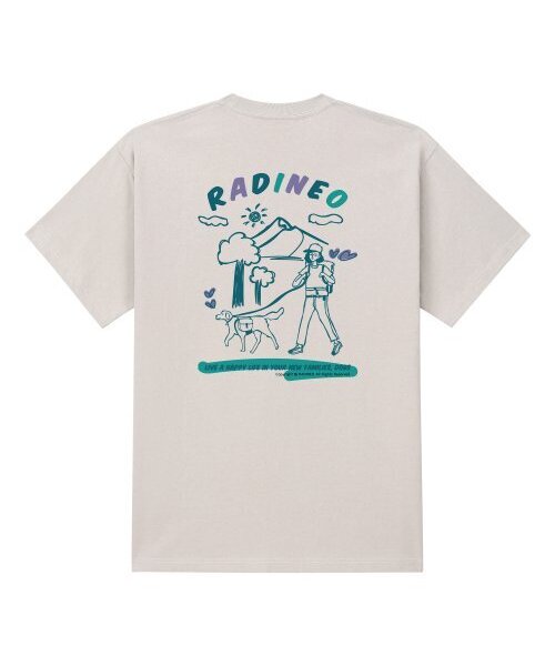 RADINEO(ラディネオ)の「ファミリードッグ ベージュ 半袖Tシャツ(Tシャツ/カットソー・メンズ・その他・LARGE/MEDIUM/SMALL/X-LARGE)」の1枚目の写真