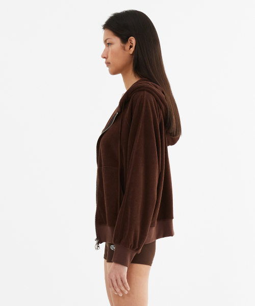 MENASOO（ミナス）の「Terry Raglan Hooded Zip Up_Brown（パーカー・レディース・ブラウン・F）」の4枚目の写真