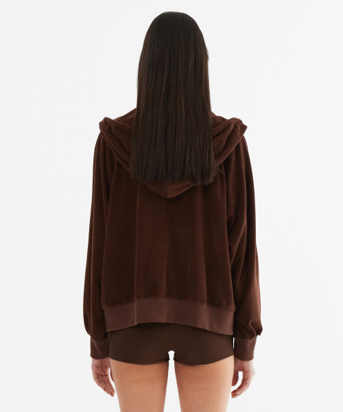MENASOO（ミナス）の「Terry Raglan Hooded Zip Up_Brown（パーカー・レディース・ブラウン・F）」の5枚目の写真