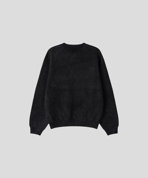 BLACK MOMENT（ブラックモーメント）の「ヘアリーソフトニット[ブラック]（ニット/セーター・メンズ・ブラック・MEDIUM/LARGE）」の3枚目の写真