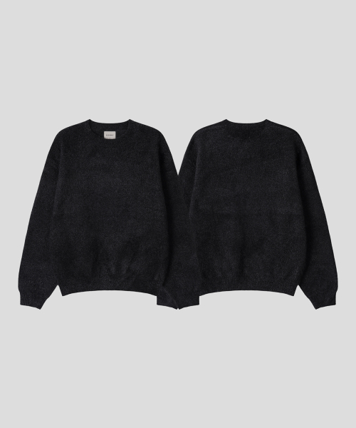 BLACK MOMENT（ブラックモーメント）の「ヘアリーソフトニット[ブラック]（ニット/セーター・メンズ・ブラック・MEDIUM/LARGE）」の4枚目の写真
