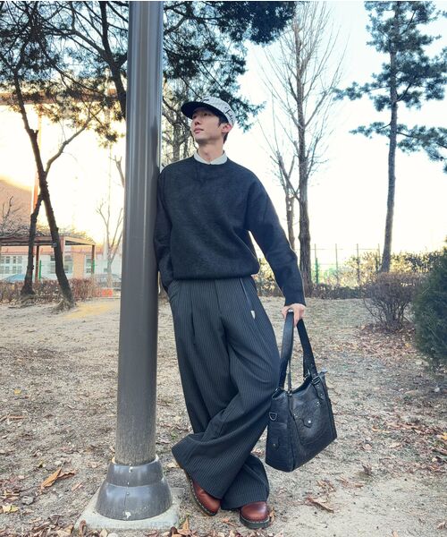 BLACK MOMENT（ブラックモーメント）の「ヘアリーソフトニット[ブラック]（ニット/セーター・メンズ・ブラック・MEDIUM/LARGE）」の6枚目の写真
