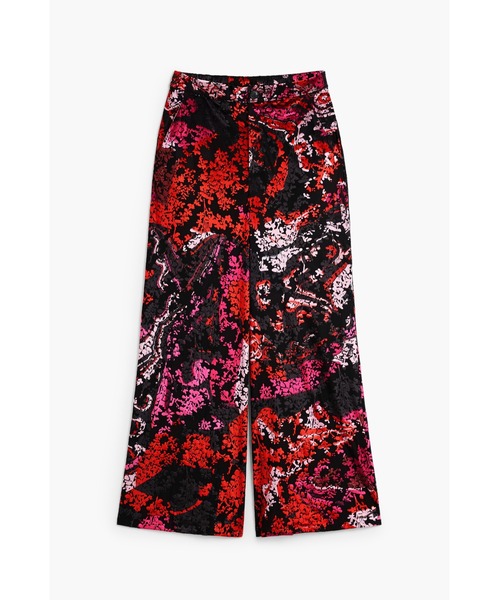 Desigual(デシグアル)の「カラフル花柄プリント ワイドロングパンツ(その他パンツ・レディース・ブラック・S/M/L/XL/XS)」の2枚目の写真