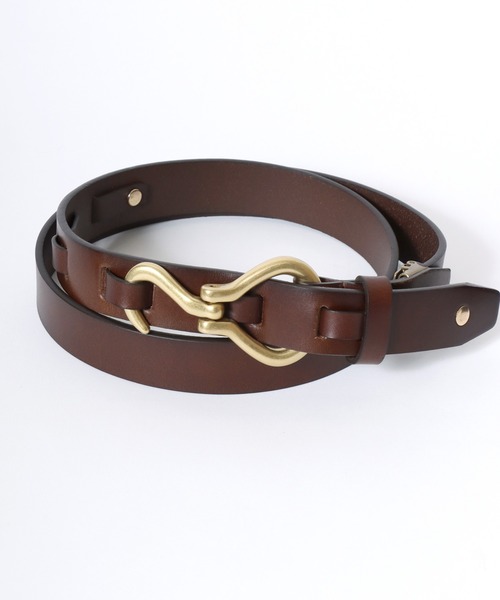 Lee（リー）の「Lee/リー Leather Hook Belt/30mm 牛革 フック レザーベルト/レディース メンズ（ベルト・メンズ・ダークブラウン/ブラウン/ブラック・FREE）」の2枚目の写真