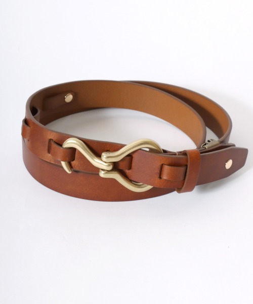 Lee（リー）の「Lee/リー Leather Hook Belt/30mm 牛革 フック レザーベルト/レディース メンズ（ベルト・メンズ・ダークブラウン/ブラウン/ブラック・FREE）」の3枚目の写真