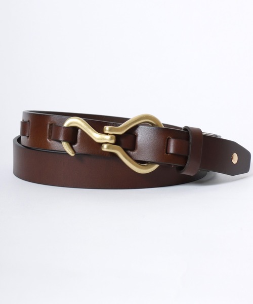 Lee（リー）の「Lee/リー Leather Hook Belt/30mm 牛革 フック レザーベルト/レディース メンズ（ベルト・メンズ・ダークブラウン/ブラウン/ブラック・FREE）」の5枚目の写真