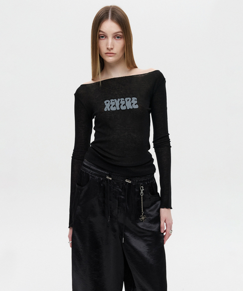 DNSR WOMEN(ディーエヌエスアールウーマン)の「RYR ロングスリーブ ブラック(Tシャツ/カットソー・レディース・その他・OS)」の2枚目の写真