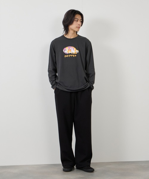 Mac-House（マックハウス）の「【T-GRAPHICS / ティーグラフィックス】ビビットアニマル長袖Ｔシャツ（Tシャツ/カットソー・メンズ・ブラック/グレー/ホワイト/ベージュ/ブルー・S/M/L/XL）」の8枚目の写真