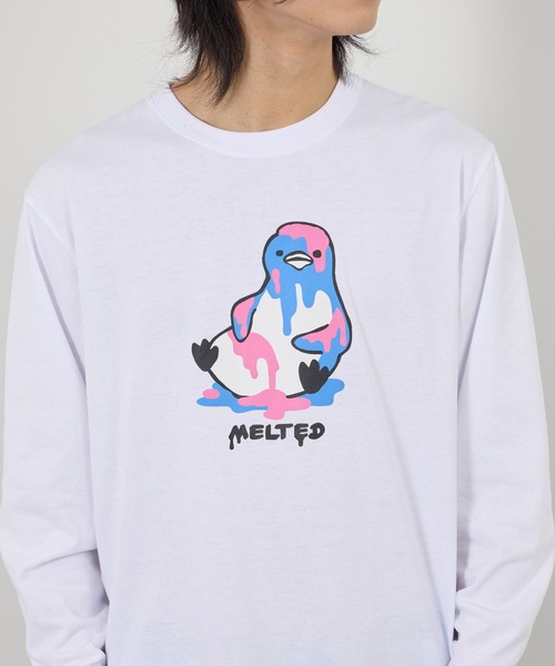 Mac-House（マックハウス）の「【T-GRAPHICS / ティーグラフィックス】ビビットアニマル長袖Ｔシャツ（Tシャツ/カットソー・メンズ・ブラック/グレー/ホワイト/ベージュ/ブルー・S/M/L/XL）」の10枚目の写真