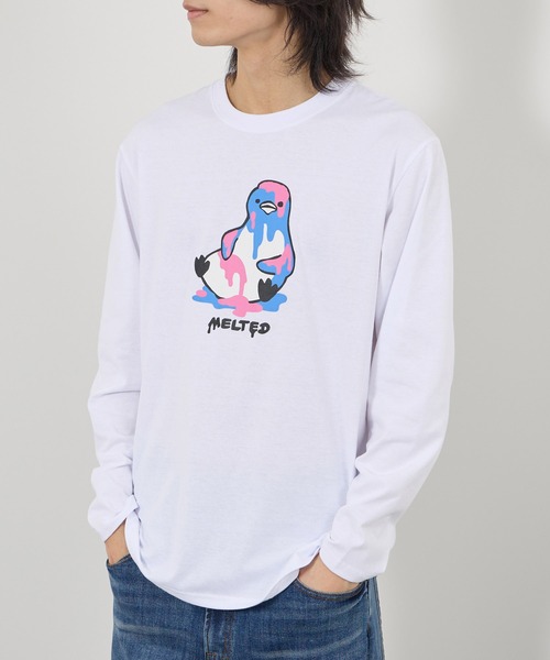 Mac-House（マックハウス）の「【T-GRAPHICS / ティーグラフィックス】ビビットアニマル長袖Ｔシャツ（Tシャツ/カットソー・メンズ・ブラック/グレー/ホワイト/ベージュ/ブルー・S/M/L/XL）」の11枚目の写真