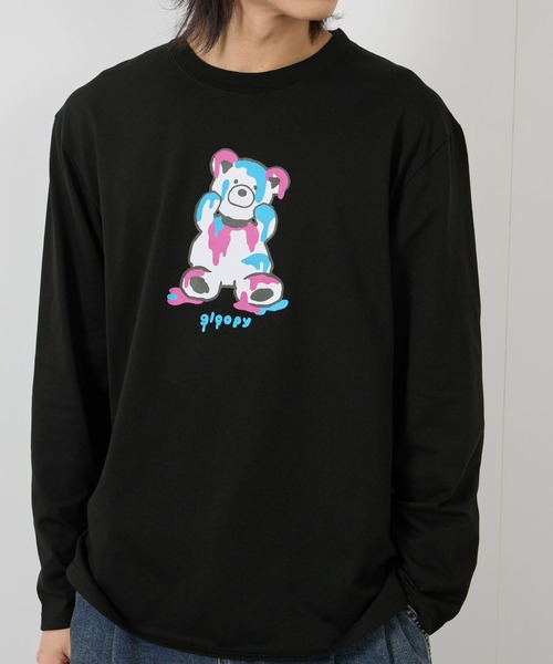 Mac-House（マックハウス）の「【T-GRAPHICS / ティーグラフィックス】ビビットアニマル長袖Ｔシャツ（Tシャツ/カットソー・メンズ・ブラック/グレー/ホワイト/ベージュ/ブルー・S/M/L/XL）」の13枚目の写真