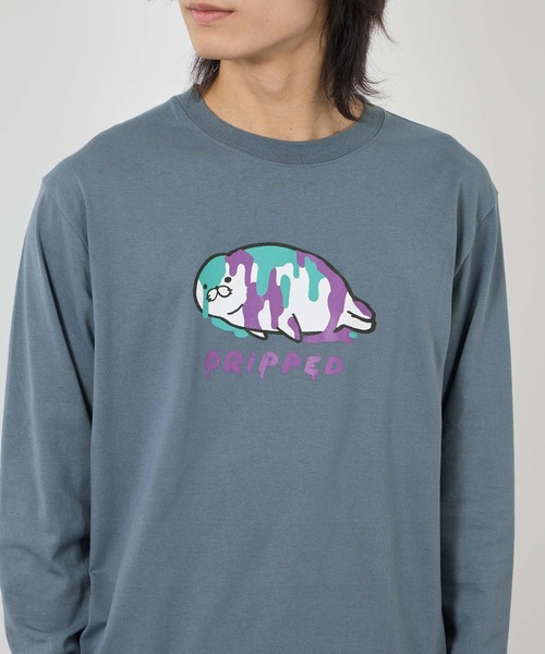 Mac-House（マックハウス）の「【T-GRAPHICS / ティーグラフィックス】ビビットアニマル長袖Ｔシャツ（Tシャツ/カットソー・メンズ・ブラック/グレー/ホワイト/ベージュ/ブルー・S/M/L/XL）」の15枚目の写真