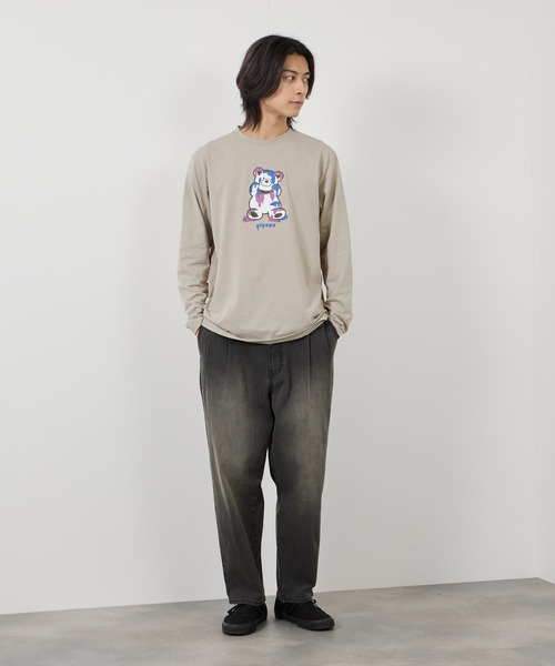 Mac-House（マックハウス）の「【T-GRAPHICS / ティーグラフィックス】ビビットアニマル長袖Ｔシャツ（Tシャツ/カットソー・メンズ・ブラック/グレー/ホワイト/ベージュ/ブルー・S/M/L/XL）」の19枚目の写真