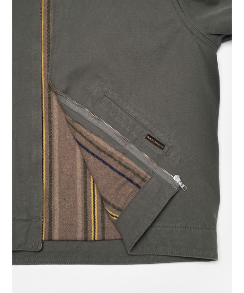 Nudie Jeans(ヌーディージーンズ)の「Nudie Jeans/ヌーディージーンズ Blake Zip Jacket / ジップジャケット / Duck Canvas Green(ブルゾン・メンズ・グリーン・S/M/L/XL)」の9枚目の写真