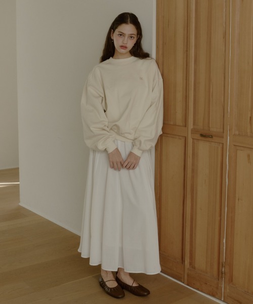 OLUN(オルン)の「soft touch sheer flared skirt/ソフトタッチシアーフレアスカート(スカート・レディース・ブラック/アイボリー・SMALL/X-SMALL/FREE)」の18枚目の写真