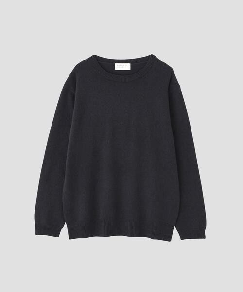 MARGARET HOWELL(マーガレットハウエル)の「WOOL COTTON KNITWEAR(ニット/セーター・レディース・ダークグレー/ライトブルー・FREE)」の4枚目の写真