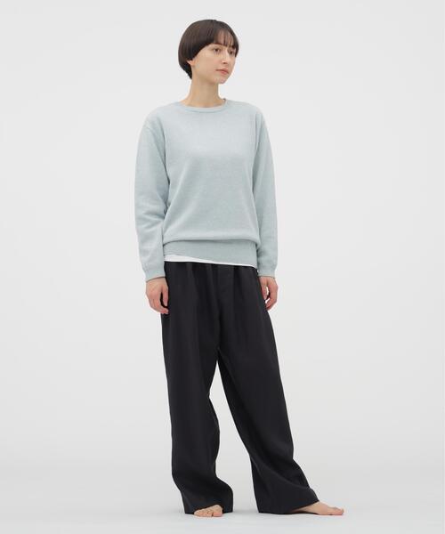MARGARET HOWELL(マーガレットハウエル)の「WOOL COTTON KNITWEAR(ニット/セーター・レディース・ダークグレー/ライトブルー・FREE)」の7枚目の写真