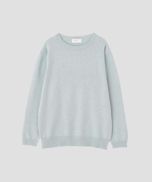 MARGARET HOWELL(マーガレットハウエル)の「WOOL COTTON KNITWEAR(ニット/セーター・レディース・ダークグレー/ライトブルー・FREE)」の9枚目の写真