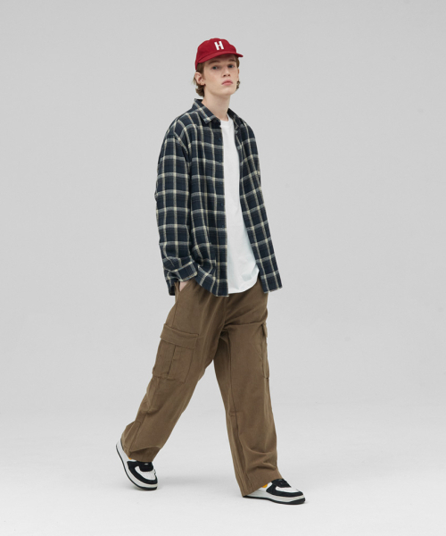 STENDS（ステンズ）の「[M~4XL] オールデイベーシックチェックシャツ_ST-07 (ネイビー)（シャツ/ブラウス・メンズ・その他・MEDIUM/LARGE/X-LARGE/XX-LARGE/XXX-LARGE）」の7枚目の写真