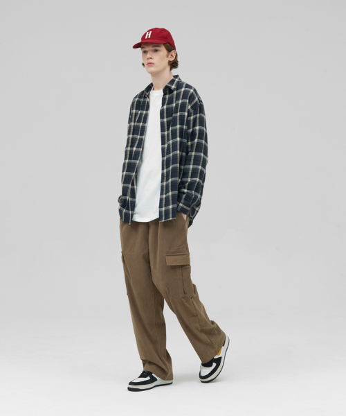 STENDS（ステンズ）の「[M~4XL] オールデイベーシックチェックシャツ_ST-07 (ネイビー)（シャツ/ブラウス・メンズ・その他・MEDIUM/LARGE/X-LARGE/XX-LARGE/XXX-LARGE）」の6枚目の写真