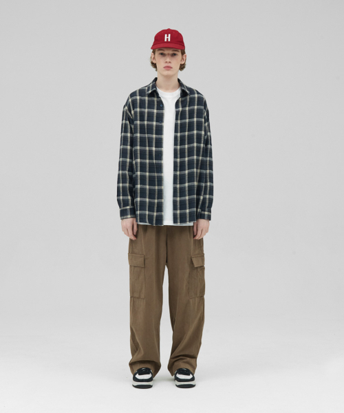 STENDS（ステンズ）の「[M~4XL] オールデイベーシックチェックシャツ_ST-07 (ネイビー)（シャツ/ブラウス・メンズ・その他・MEDIUM/LARGE/X-LARGE/XX-LARGE/XXX-LARGE）」の4枚目の写真