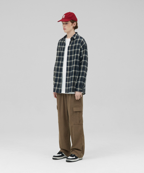 STENDS（ステンズ）の「[M~4XL] オールデイベーシックチェックシャツ_ST-07 (ネイビー)（シャツ/ブラウス・メンズ・その他・MEDIUM/LARGE/X-LARGE/XX-LARGE/XXX-LARGE）」の3枚目の写真