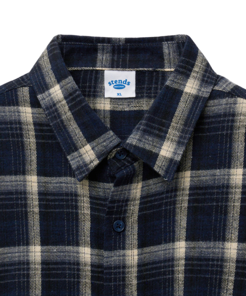 STENDS（ステンズ）の「[M~4XL] オールデイベーシックチェックシャツ_ST-07 (ネイビー)（シャツ/ブラウス・メンズ・その他・MEDIUM/LARGE/X-LARGE/XX-LARGE/XXX-LARGE）」の11枚目の写真