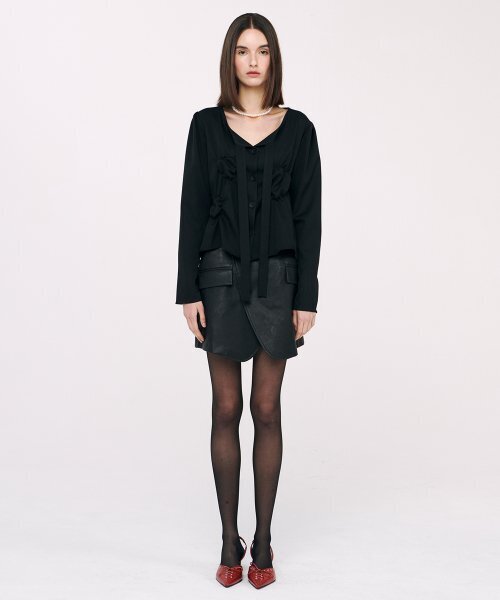 TWENTY FOUR T（トゥエンティフォーティ）の「Cat Wrap Mini Leather Skirt（スカート・レディース・その他・FREE）」の3枚目の写真