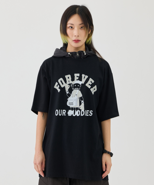 eastserviceshop(イーストサービスショップ)の「Our Buddies Half T - Black(Tシャツ/カットソー・レディース・ブラック・SMALL)」の2枚目の写真