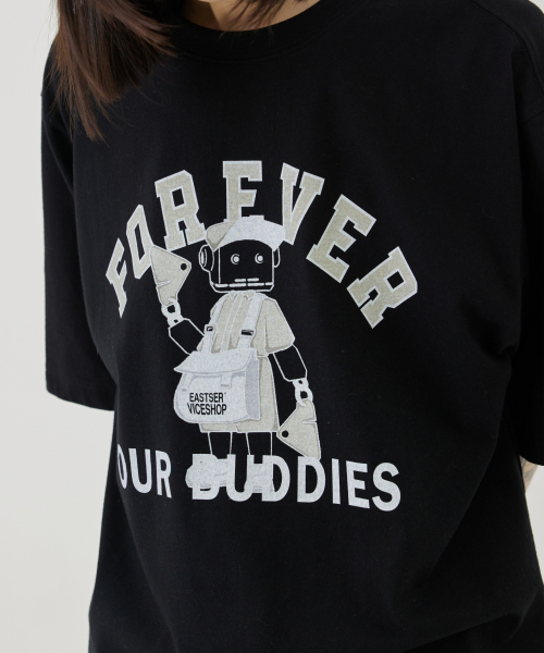 eastserviceshop(イーストサービスショップ)の「Our Buddies Half T - Black(Tシャツ/カットソー・レディース・ブラック・SMALL)」の3枚目の写真