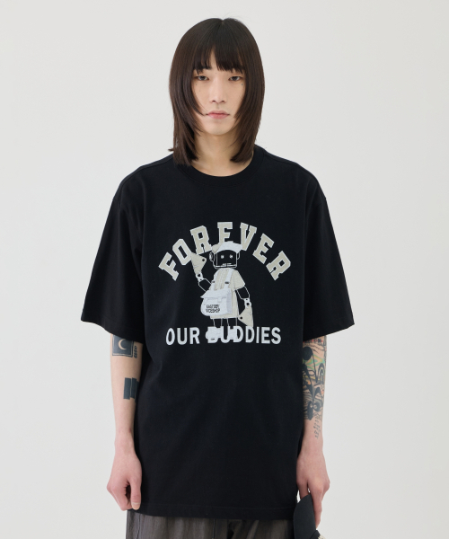 eastserviceshop(イーストサービスショップ)の「Our Buddies Half T - Black(Tシャツ/カットソー・レディース・ブラック・SMALL)」の5枚目の写真