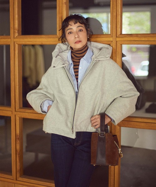 Gready Brilliant(グレディブリリアン)の「フード付ウールショートコート(その他アウター・レディース・トップグレー/チャコールグレー・38)」の16枚目の写真