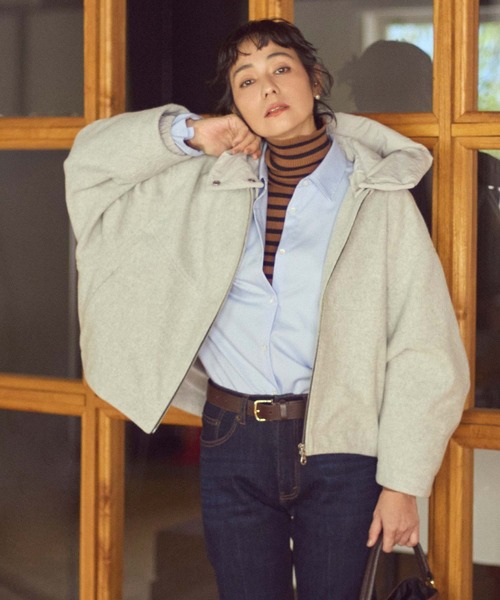 Gready Brilliant(グレディブリリアン)の「フード付ウールショートコート(その他アウター・レディース・トップグレー/チャコールグレー・38)」の18枚目の写真